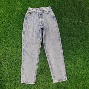 Vintage LEE High-Waisted Mom Jeans Womens 2/3 26x29 Acid-Washed
